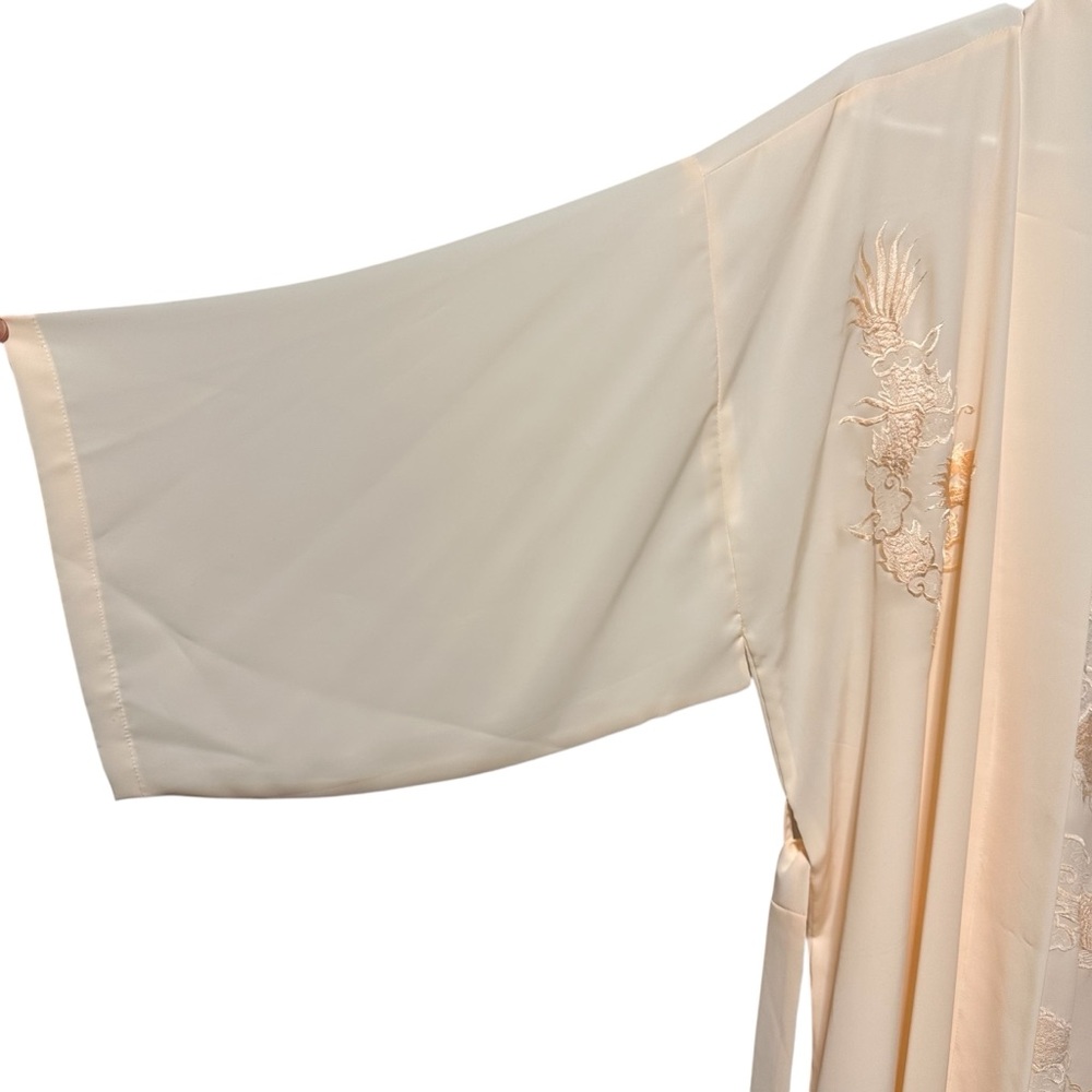 LUXURIOUS ASIAN-INSPIRED | DRAGON EMBROIDERED KIMONO ROBE | LARGE - Picture 6 of 9